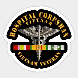 Hospital Corpsman w Vietnam SVC Ribbons X 300 Sticker